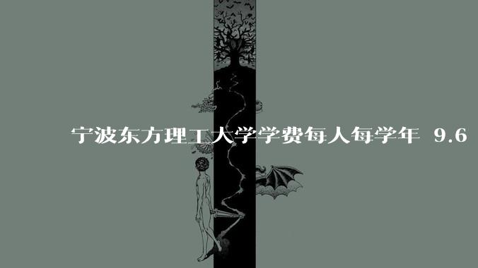 宁波东方理工大学学费每人每学年 9.6 万，为什么会这么贵？