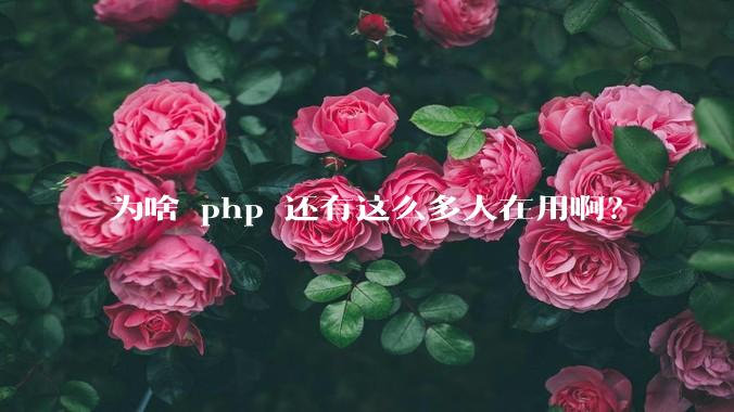 为啥 php 还有这么多人在用啊？